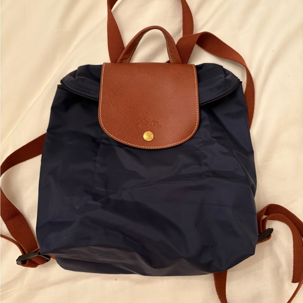NWOT LONGCHAMP Navy Mini Backpack